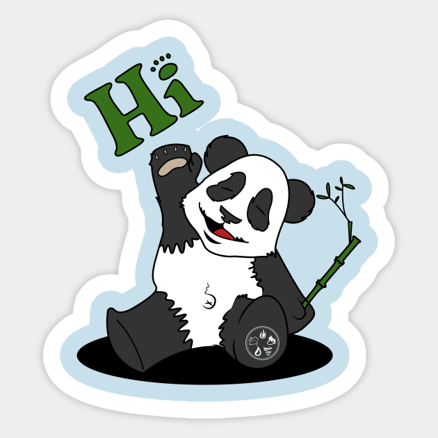 OTE Happy Panda Sticker by OwnTheElementsClothing